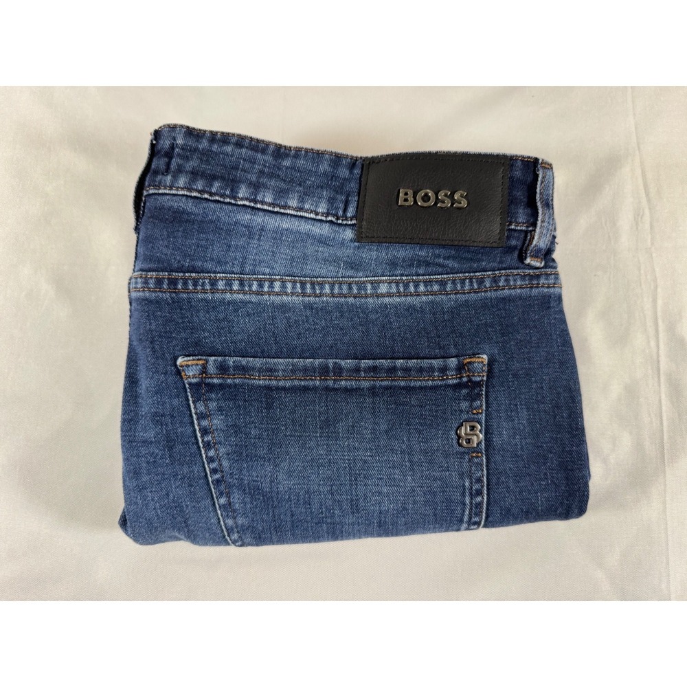 Hugo Boss Delaware Slim Fit Jeans Dark Wash Blue Denim Mens 34x30